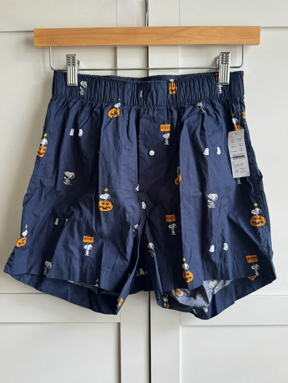 J.Crew Printed Boxers in Cotton Halloween Peanuts/Snoopy Size XS